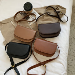 PU Leather Women Shoulder Chest Bag Messenger Bag Solid All-match