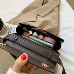 PU Leather Women Shoulder Chest Bag Messenger Bag Solid All-match