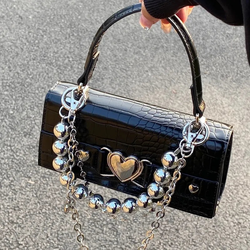 Crocodile Pattern Women Shoulder Bag Clutch Purse Handbag