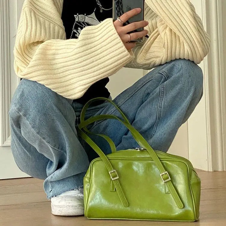 PU Leather Women Underarm Bag Handbags Large Capacity Ladies Daily Small Casual