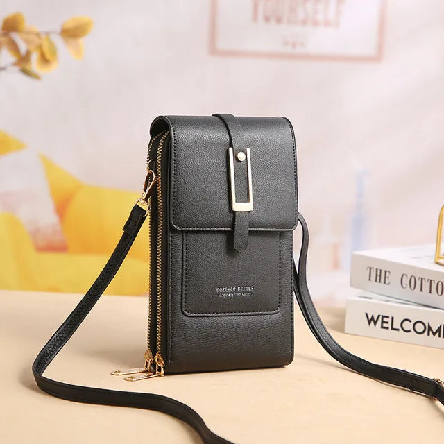PU Leather Women's Bag Wallets Touch Screen Cell Phone Purse Bags