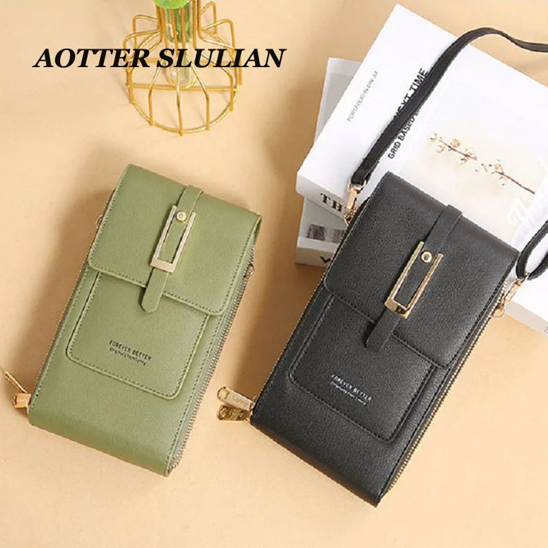 PU Leather Women's Bag Wallets Touch Screen Cell Phone Purse Bags