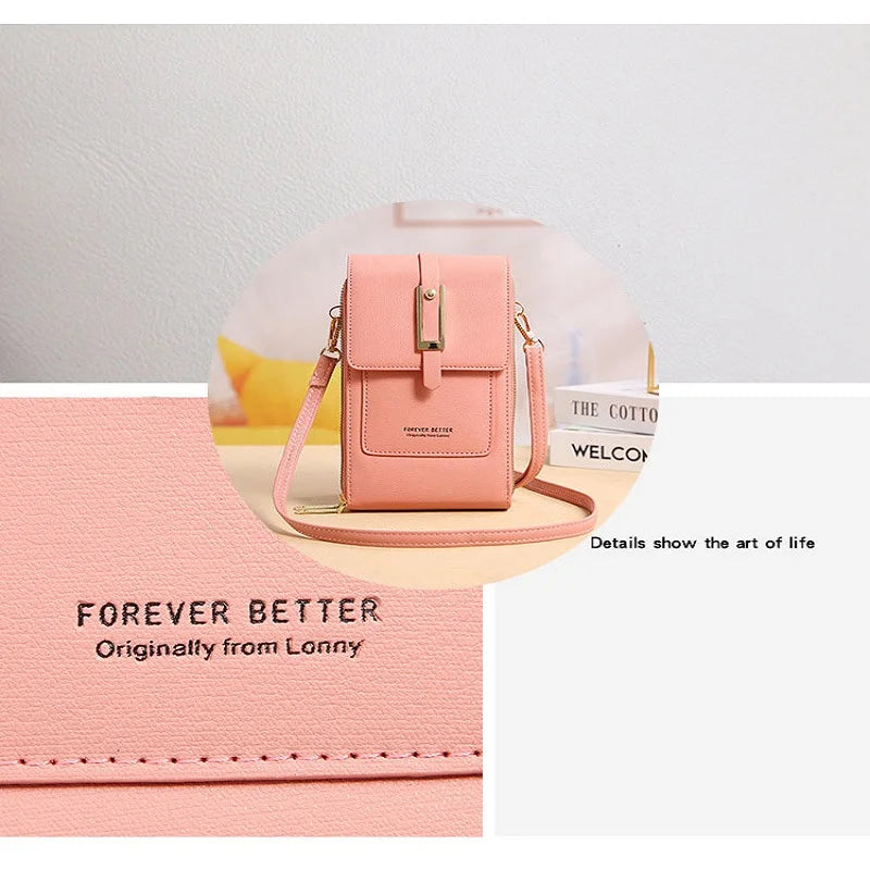 PU Leather Women's Bag Wallets Touch Screen Cell Phone Purse Bags