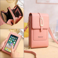 PU Leather Women's Bag Wallets Touch Screen Cell Phone Purse Bags