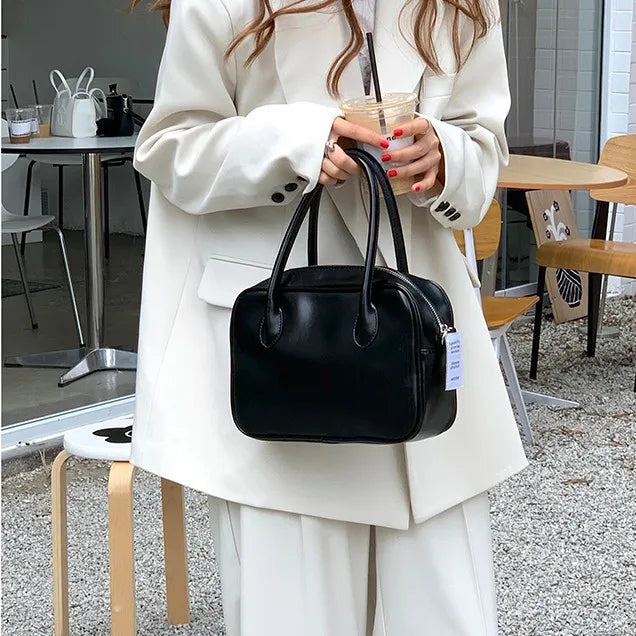PU Leather Women's Tote Handbag Large Capacity Shoulder Bag