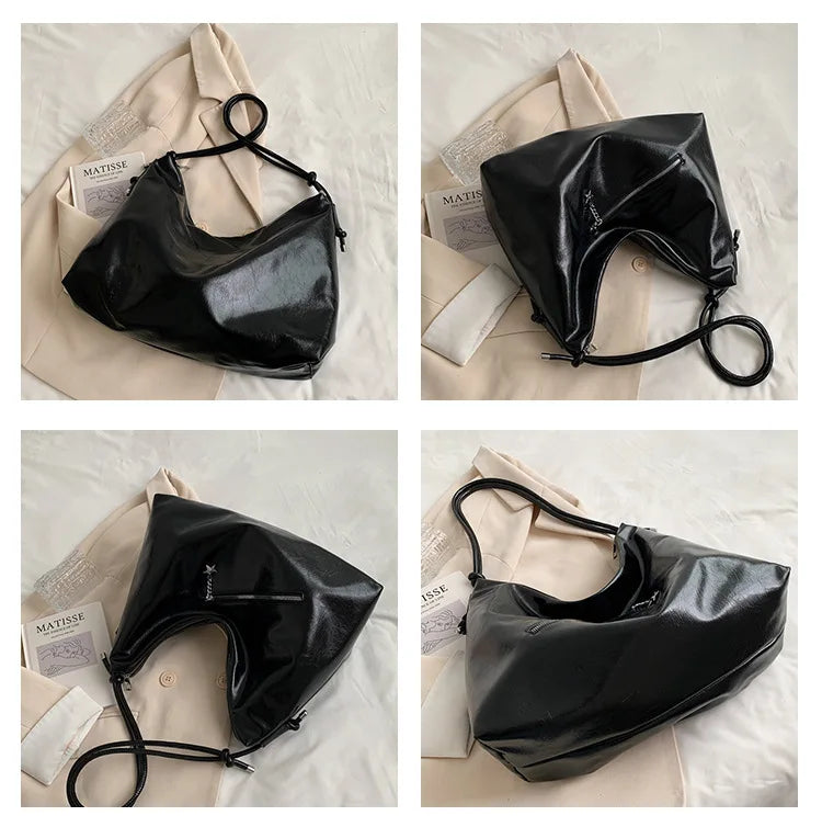 PU Leather Hobo Crossbody Bag for Women Winter Capacity Ladies Handbags