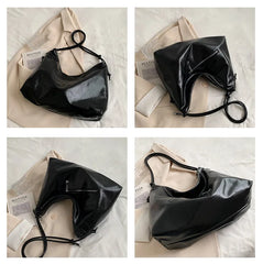 PU Leather Hobo Crossbody Bag for Women Winter Capacity Ladies Handbags