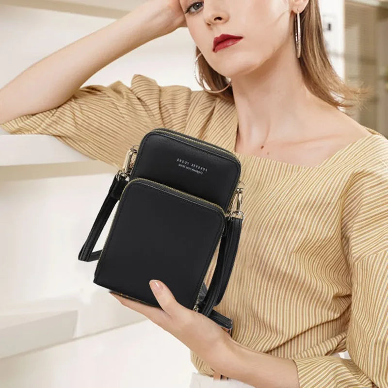 PU Crossbody Cell Phone Bag for Women Ladies Handbags
