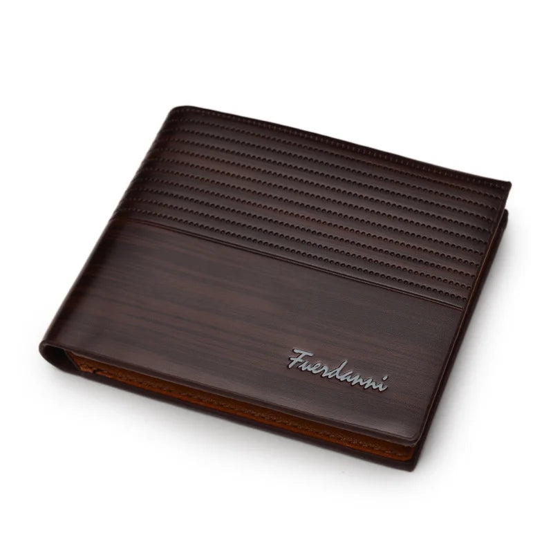 PU Men's Wallet Retro Leather Men's Short Wallet Horizontal Multi-Card Wallet