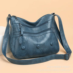 PU Soft Leather Texture Diagonal Bag Large Capacity Shoulder Bag