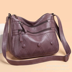 PU Soft Leather Texture Diagonal Bag Large Capacity Shoulder Bag