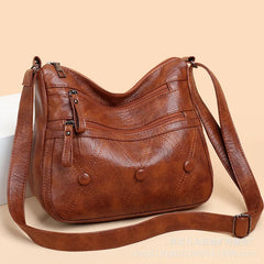 PU Soft Leather Texture Diagonal Bag Large Capacity Shoulder Bag