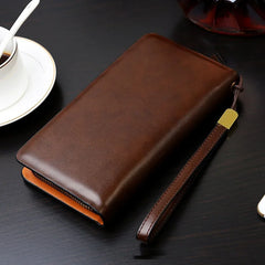 Men's Zipper Handbag Multi-Functional Gentleman Bag Phone Purse