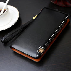 Men's Zipper Handbag Multi-Functional Gentleman Bag Phone Purse