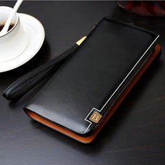 Men's Zipper Handbag Multi-Functional Gentleman Bag Phone Purse