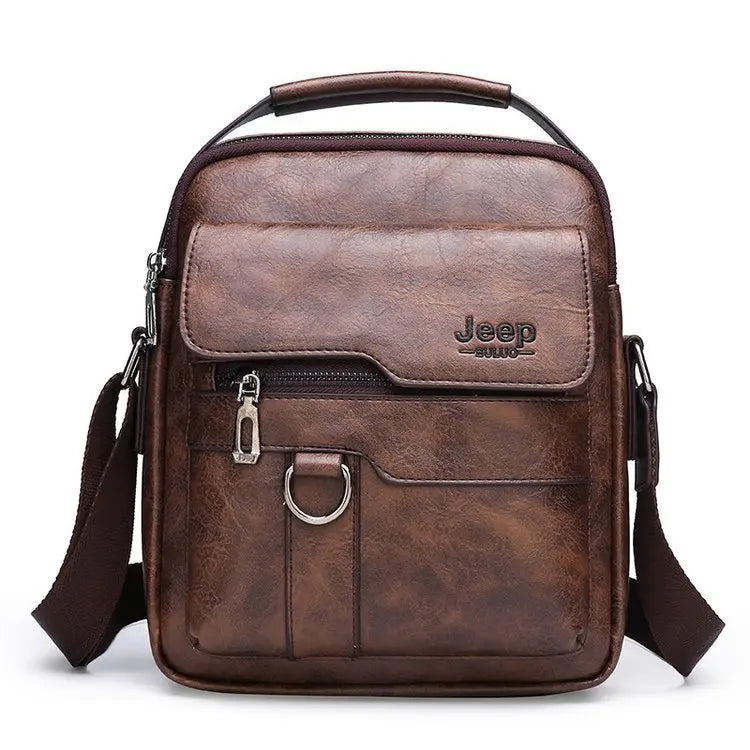 Vintage Men Tote Bag Large Capacity Briefcase Crossbody Shoulder Handbag