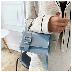 Square Shoulder Bag PU Leather Women Handbag Purse