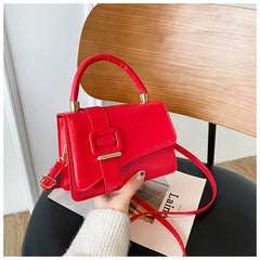 Square Shoulder Bag PU Leather Women Handbag Purse