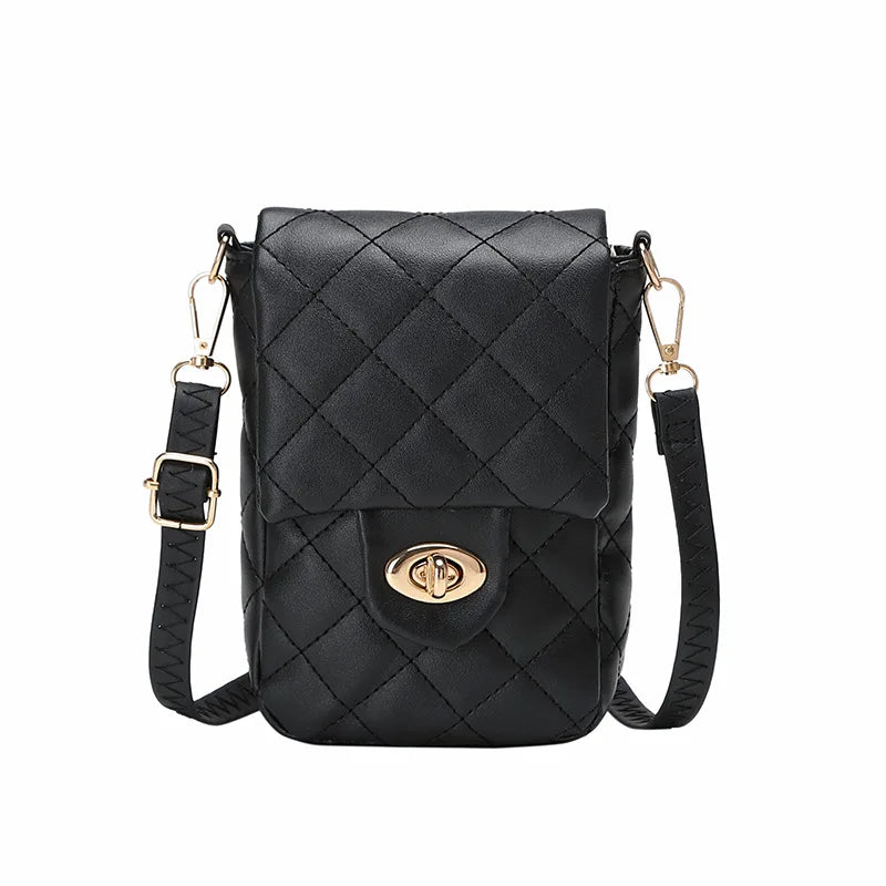 Mini Shoulder Bag with Rhombus Chain for Women