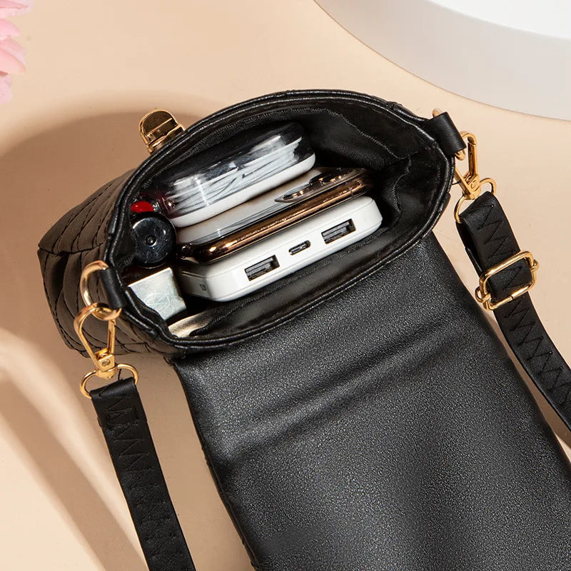 Mini Shoulder Bag with Rhombus Chain for Women