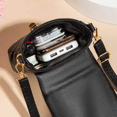 Mini Shoulder Bag with Rhombus Chain for Women