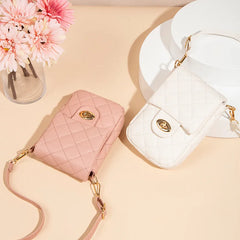 Mini Shoulder Bag with Rhombus Chain for Women