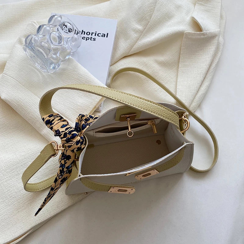 Vintage Shoulder Bags with Scarves - Messenger Bags for Women