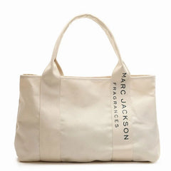 Minimalist Letter Shoulder Tote Bag Large Canvas Reusable Shopping Bag