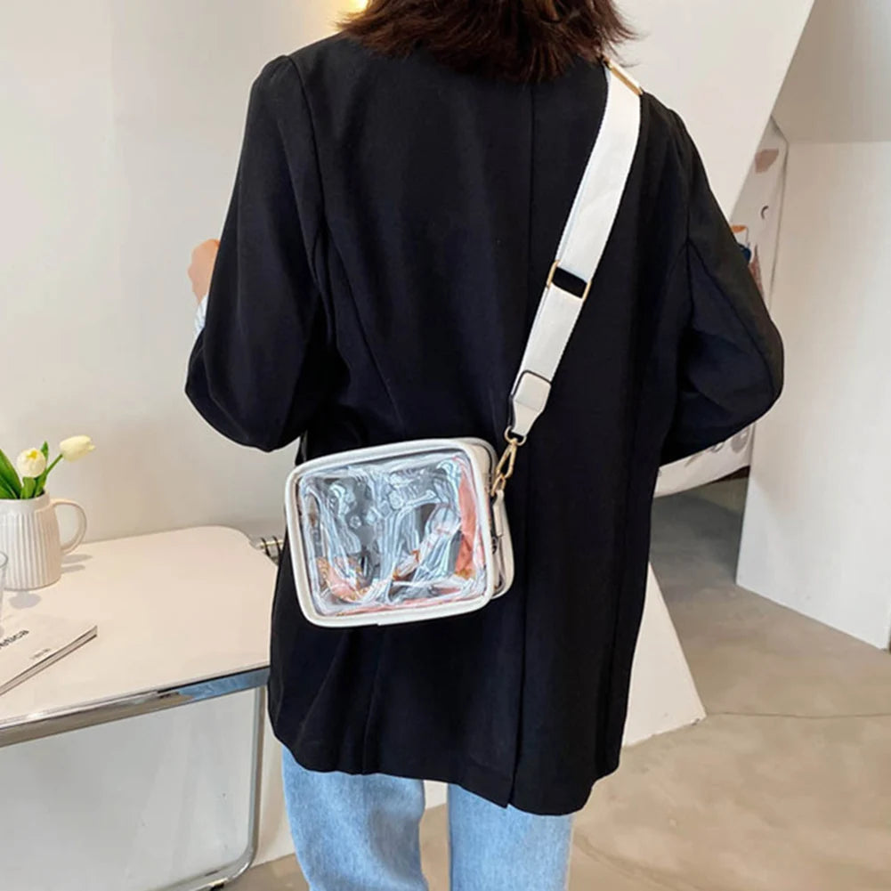 Transparent Crossbody Bag Stadium Approved Shoulder Handbag