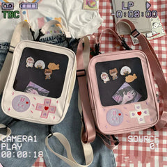 Clear PVC Women's Backpack Schoolbag Single Shoulder Bag
