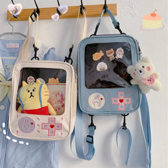 Clear PVC Women's Backpack Schoolbag Single Shoulder Bag