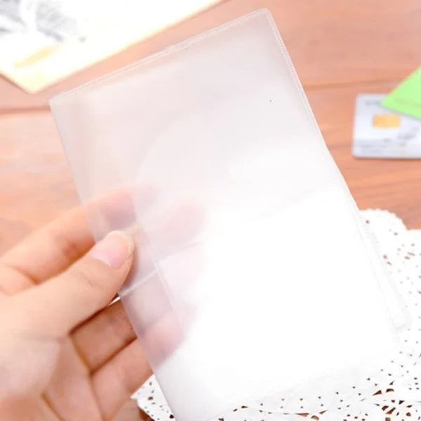 Transparent PVC Passport Cover Waterproof Travel Document Holder