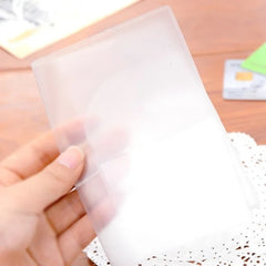 Transparent PVC Passport Cover Waterproof Travel Document Holder