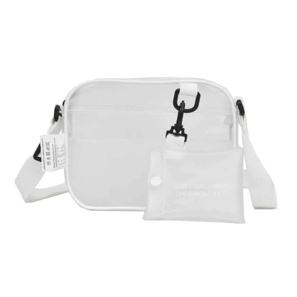 Clear Crossbody Bag PVC Transparent Jelly Handbag Small Phone Shoulder Bag