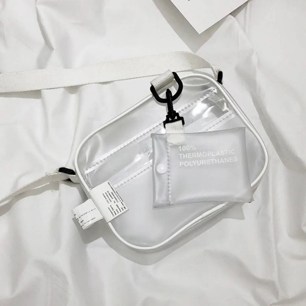 Clear Crossbody Bag PVC Transparent Jelly Handbag Small Phone Shoulder Bag
