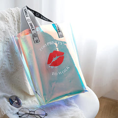 Clear Transparent Handbag Large Capacity Women Beach Tote Bag