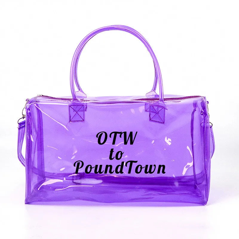 Waterproof Yoga Gym Bag Transparent PVC Outdoor Sports Fitness Handbag