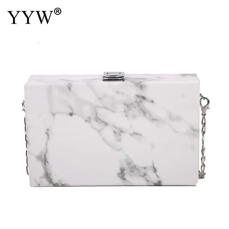 Marbling Acrylic Clutch Bag Evening Handbag Wedding Purse
