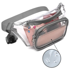 Clear PVC Women Waist Fanny Pack Belt Bag Hip Zipper Belt Bag