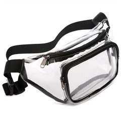 Clear PVC Women Waist Fanny Pack Belt Bag Hip Zipper Belt Bag