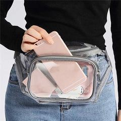 Transparent PVC Women Waist Fanny Pack Belt Bag Hip Bum Bag