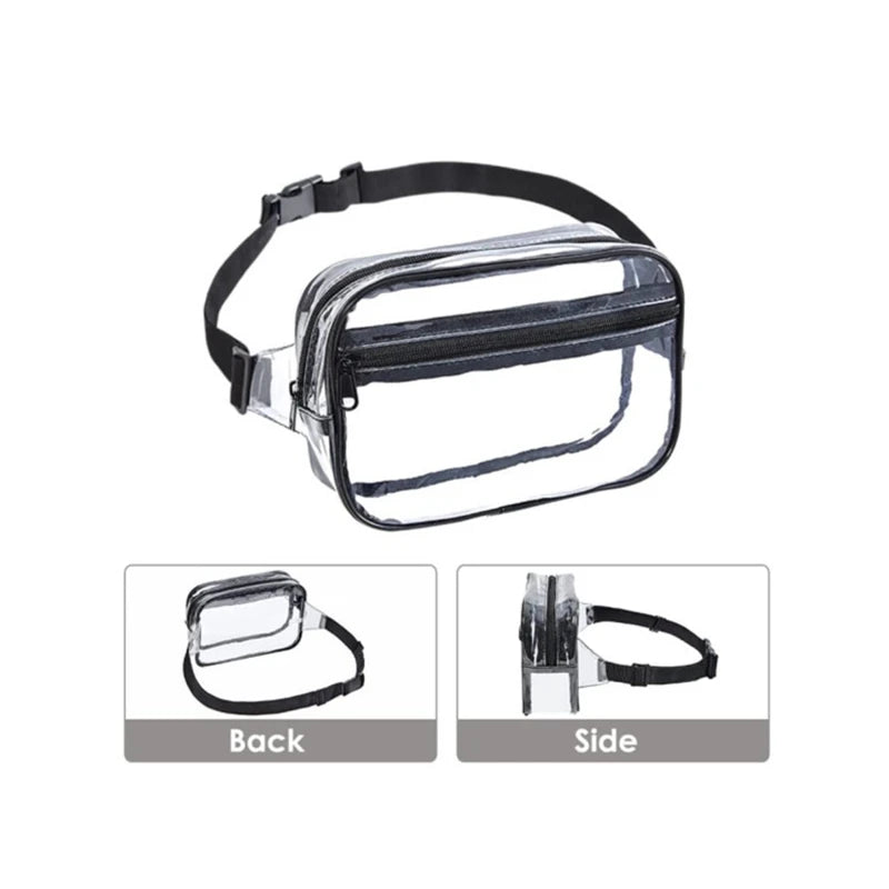 Clear Transparent PVC Women Waist Fanny Pack Hip Bag