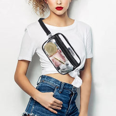 Clear Transparent PVC Women Waist Fanny Pack Hip Bag