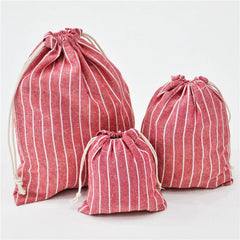 Cotton Drawstring Storage Bag for Cosmetics Towels Toiletries
