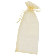 Organza Wine Bag, Transparent Wine Gift Bag with Drawstring Dress
