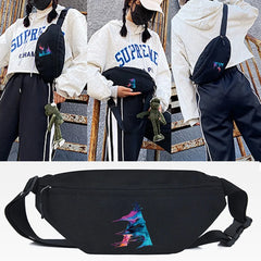 Women's Letter O Print Waist Bag Fanny Pack Multi-functional Chest Bag