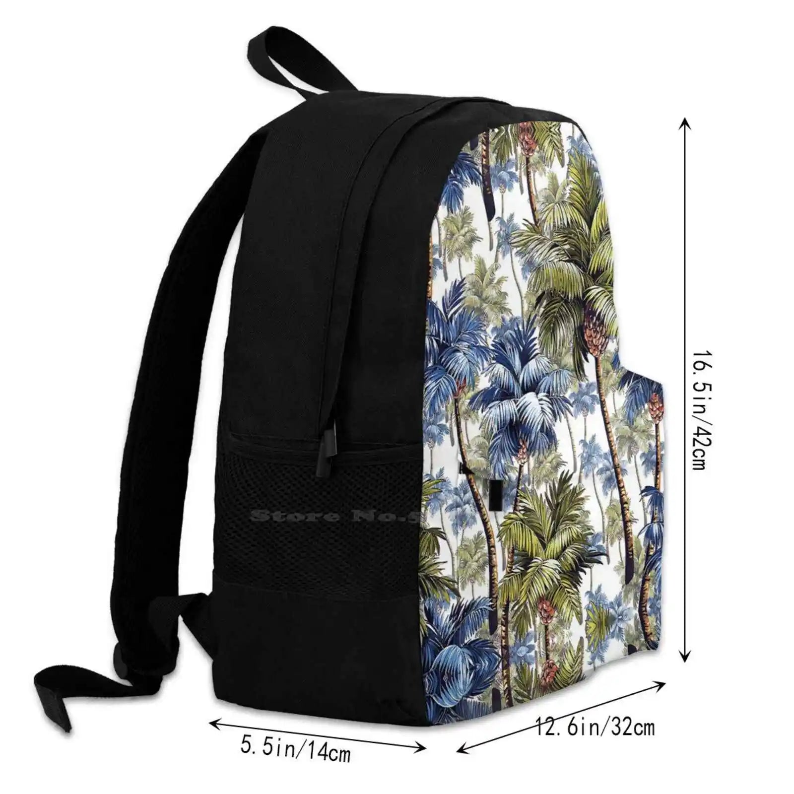 Palm Trees Pattern Print School Bag Backpack Laptop 15 Inch