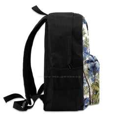 Palm Trees Pattern Print School Bag Backpack Laptop 15 Inch