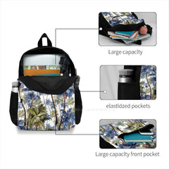 Palm Trees Pattern Print School Bag Backpack Laptop 15 Inch