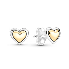 Golden Heart Set 925 Sterling Silver 14k Birthday Gift Jewelry